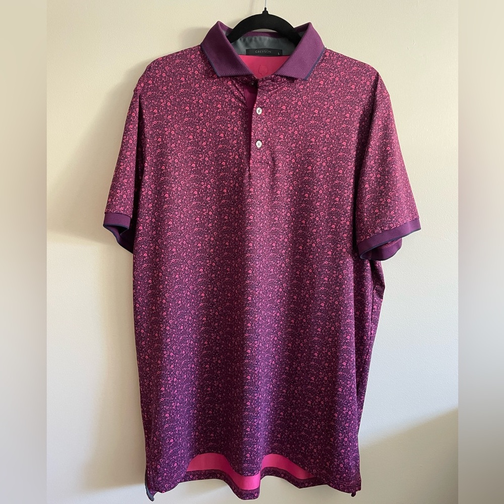 GREYSON- men's golf polo, size large
